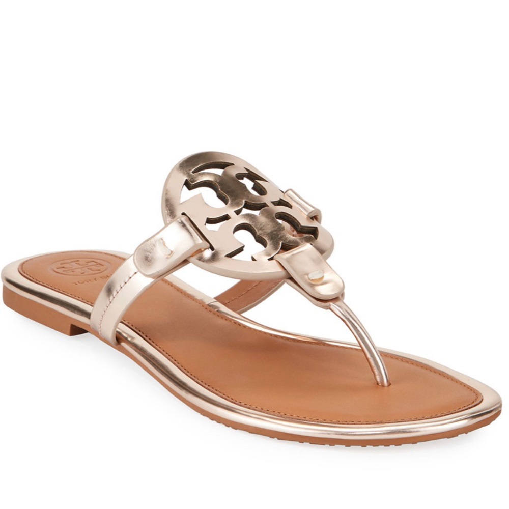 NWT Tory Burch Miller Metallic Leather Sandal